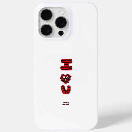 I Fuzzy U Apple iPhone 15 Pro Max Fall Case-Mate iPhone Hülle (Rückseite)