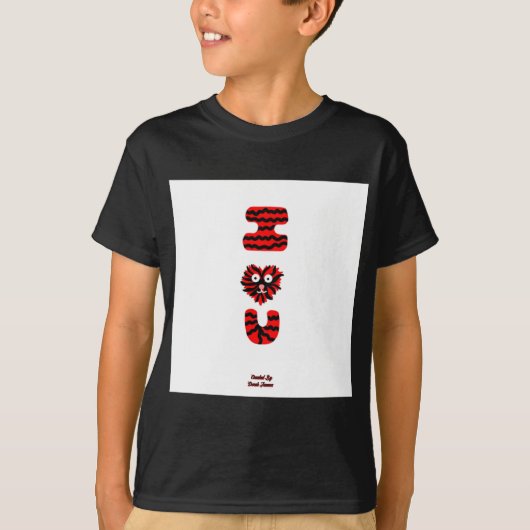 I Fuzzy U Boys Black Basic T Shirt (Vorderseite)