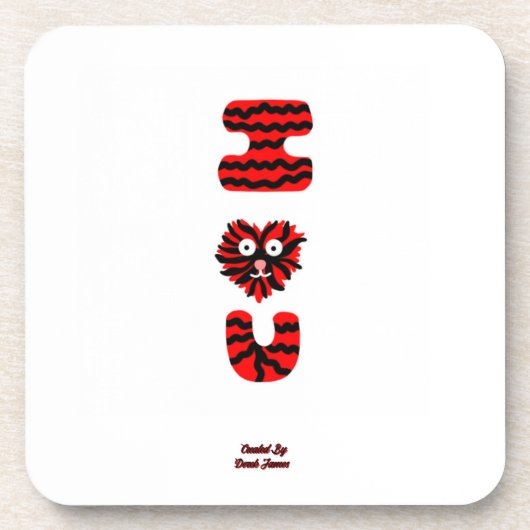 I Fuzzy U Hard Plastic Untersetzer (Vorderseite)