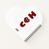I Fuzzy U Heart Shaped Spiral Notebook Notizblock (Rückseite)