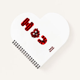 I Fuzzy U Heart Shaped Spiral Notebook Notizblock