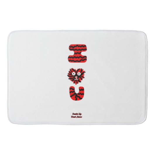 I Fuzzy U Large Bath Mat Badematte (Vorderseite)