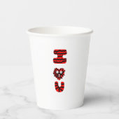 I Fuzzy U Paper Cups Pappbecher (Rückseite)