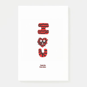 I Fuzzy U Post-it Notes (10,2 cm x 15,2 cm) Klebezettel