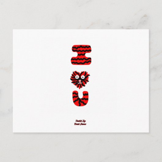 I Fuzzy U Postcard Postkarte (Vorderseite)