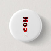 I Fuzzy U Round Button (Vorderseite)