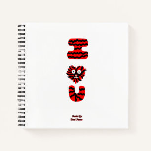 I Fuzzy U Spiral Notebook Notizblock