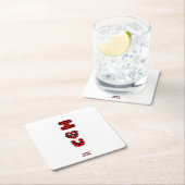 I Fuzzy U Square Paper Untersetzer (Vor Ort)