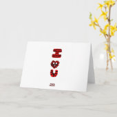 I Fuzzy U Standard Horizontal Grußkarte Karte (Gelbe Blume)