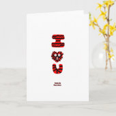 I Fuzzy U Standard Vertikal Grußkarte Karte (Gelbe Blume)