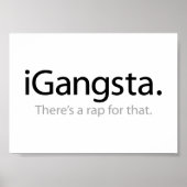 i Gangsta - Dafür gibt es einen Rap Poster (Vorne)