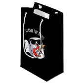 I Gauze die Blues Funny First Aid Puff Dark BG Kleine Geschenktüte (Vorderseite Schrägansicht)