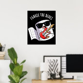 I Gauze die Blues Funny First Aid Puff Dark BG Poster (Heimbüro)