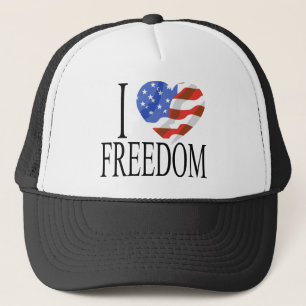 I geben Liebe-Freiheit US-Flaggen-Herz-Amerikaner Truckerkappe