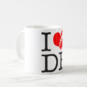 I (gebrochenes Herz) DB-Tasse Kaffeetasse (Vorderseite Links)