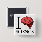 I Gehirn-Wissenschaft (ich kenne Wissenschaft) Button (Vorne & Hinten)