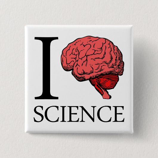 I Gehirn-Wissenschaft (ich kenne Wissenschaft) Button (Vorderseite)