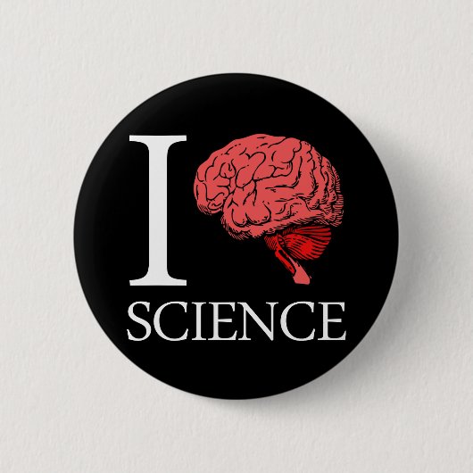 I Gehirn-Wissenschaft (ich kenne Wissenschaft) Button (Vorderseite)