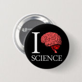 I Gehirn-Wissenschaft (ich kenne Wissenschaft) Button (Vorne & Hinten)