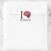 I Gehirnwissenschaft (I Know science) (I Liebe Sci Quadratischer Aufkleber (Tasche)