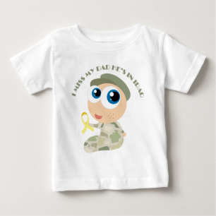 I gelbes Band Fräulein-My Dad Soldier Kids Baby T-shirt