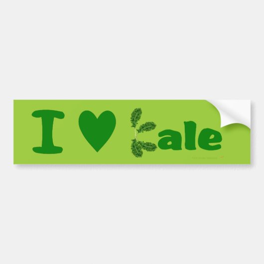 I Gemüse/Gärtner des Liebe-Kohl-(i-Herz-Kohl) Autoaufkleber (Vorne)