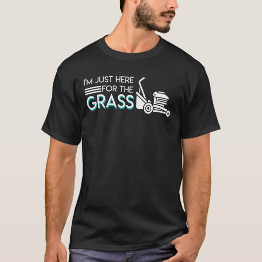 I gerade hier für das Gras-Entwurfs-Rasen-Mähen T-Shirt (Vorderseite)