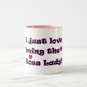 I gerade Liebe, die die Chef-Dame Mug ist Zweifarbige Tasse