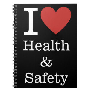 I ❤️ Gesundheit & Sicherheit CUSTOM Spirale Notizblock