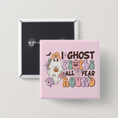 I Ghost People Halloween Button (Vorne & Hinten)