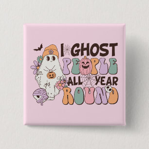 I Ghost People Halloween Button