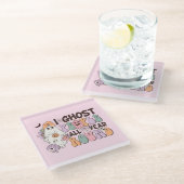 I Ghost People Halloween Glasuntersetzer (Schrägansicht)