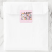 I Ghost People Halloween Quadratischer Aufkleber (Tasche)