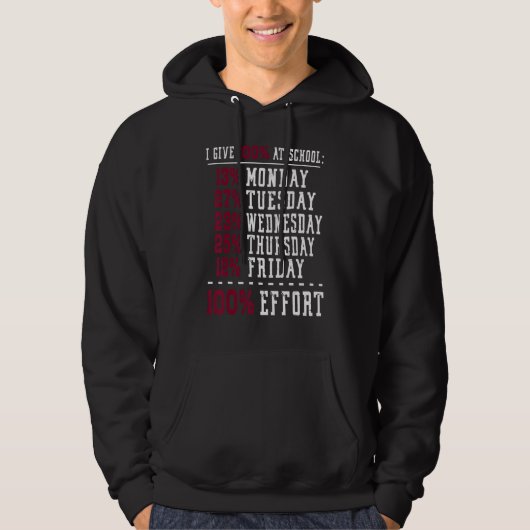 I Give 100 At School Always Work Math Subject Teac Hoodie (Vorderseite)
