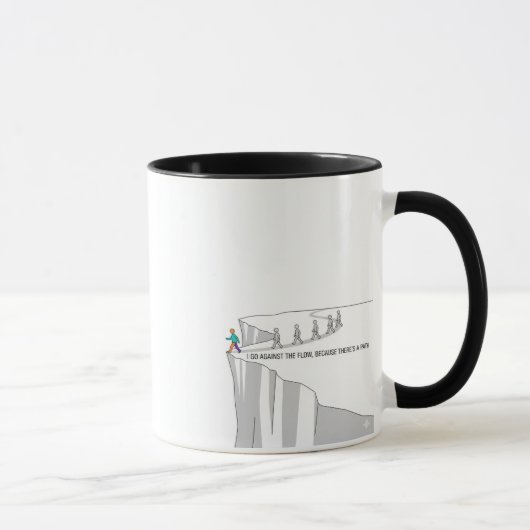 I Go Against the Flow – Inspirational Coffee Mug Tasse (Rechts)