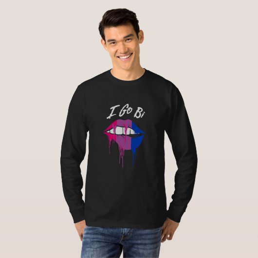 I Go Bi Bisexual LGBTQ Bi Pride LGBT Sayings Panse T-Shirt (Vorne ganz)