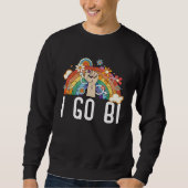 I Go Bi Bisexual Rainbow Pride March Bisexuality L Sweatshirt (Vorderseite)