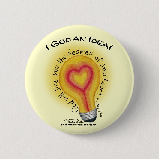 I God an Idea Lightbulb Button (Vorderseite)