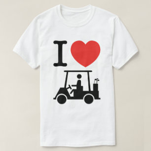 I Golf-Wagen des Herz-(Liebe) T-Shirt