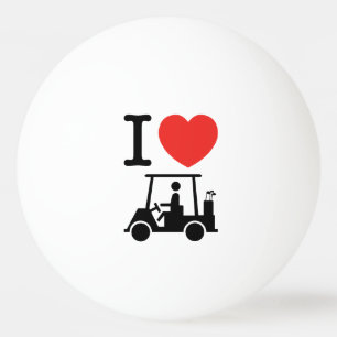 I Golf-Wagen des Herz-(Liebe) Tischtennisball