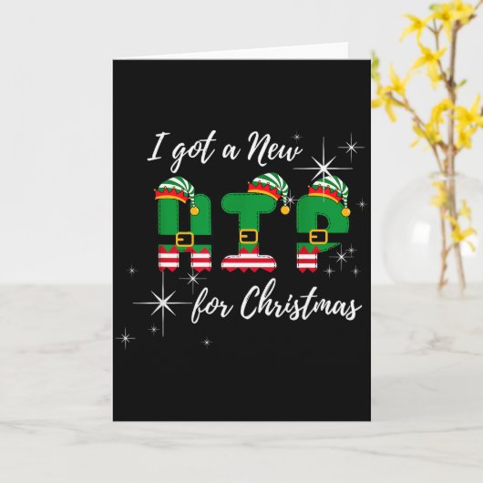 I Got A New Hip For Christmas Funny Hip Replacemen Karte (Gelbe Blume)