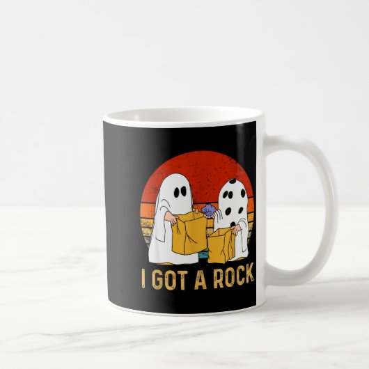 I Got A Rock Shirt Halloween Trick Or Treat Ghost  Kaffeetasse (Rechts)