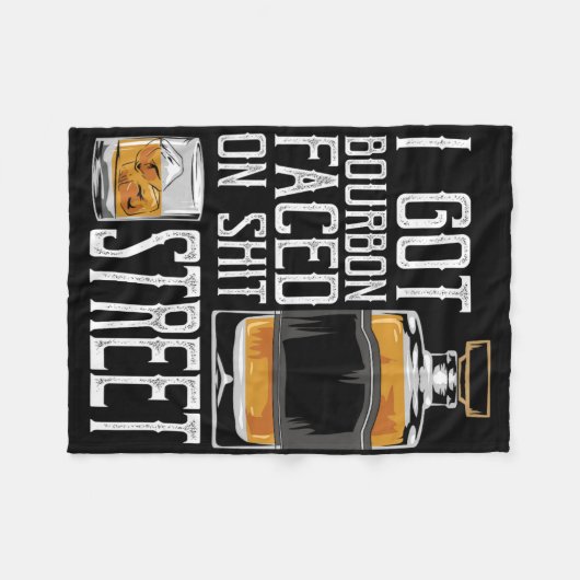 I Got Bourbon Faced Street - Whiskey & Bourbon Fleecedecke (Vorderseite (Horizontal))