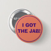 I GOT DIE Schaltfläche JAB (Orange und Lila) Button (Vorne & Hinten)