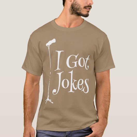 I Got Jokes Improv Stand Up Comedian Funny Microph T-Shirt (Vorderseite)