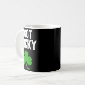 I Got Lucky Dad St Patricks Day Pregnancy Announce Kaffeetasse (Vorderseite Links)