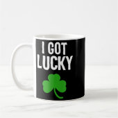 I Got Lucky Dad St Patricks Day Pregnancy Announce Kaffeetasse (Links)