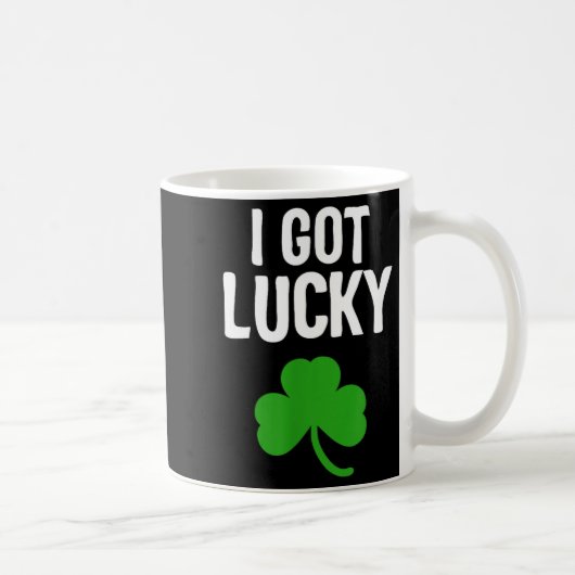 I Got Lucky Dad St Patricks Day Pregnancy Announce Kaffeetasse (Rechts)