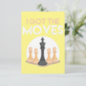 i got moves chess player chess lover men kid dankeskarte (Stehend Vorderseite)