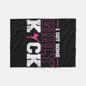 I Got Some Girly Kick Kickboxing Fleecedecke (Vorderseite (Horizontal))